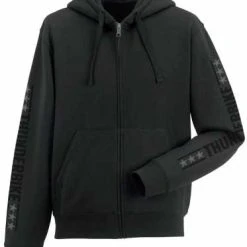 Thunderbike Clothing Thunderbike Damen Zip Hoodie Vintage Custom, Schwarz
