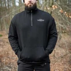 Thunderbike Clothing Thunderbike Troyer 1/4 Zip Sweater Schwarz -jacket shop 19 30 1191v 11