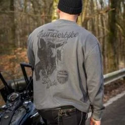 Thunderbike Clothing Thunderbike Sweater Vintage Biker Grau -jacket shop 19 30 1193v 21