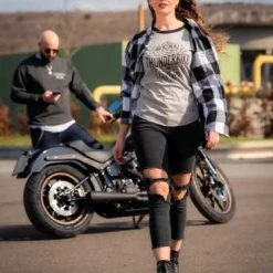 Thunderbike Clothing Thunderbike Flanellhemd Original Weiß/schwarz -jacket shop 19 32 1272v 2