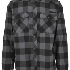 Thunderbike Clothing Thunderbike Flanellhemd Original Hellgrau/schwarz