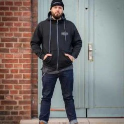 Thunderbike Clothing Thunderbike Zip Hoodie Flying Spark Plug Schwarz/grau -jacket shop 19 40 1281v 6