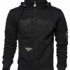 West Coast Choppers Zip Hoodie Por Vida Aramid Schwarz