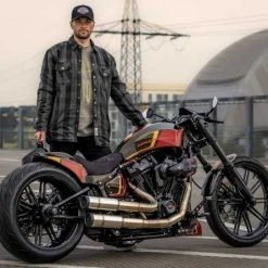 West Coast Choppers Dominator Motorrad Hemd Grau/schwarz CE -jacket shop 577691v 42