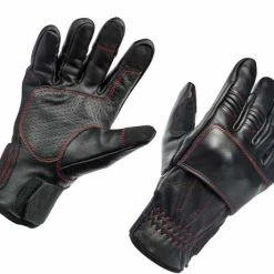 Biltwell Belden Handschuhe Schwarz/redline