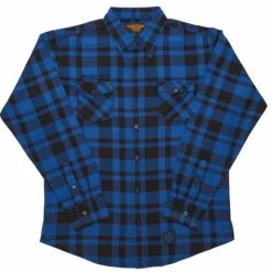 West Coast Choppers La Bomba Herringbone Flannel Hemd Blau/schwarz -jacket shop 588633v1