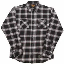 West Coast Choppers Cisco Flannel Shirt Weiß/schwarz/braun