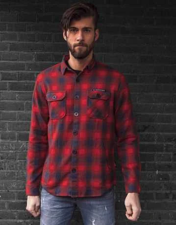 Motorcycle Storehouse MCS Worker Flanel Hemd Rot/grau 1 Motorcycle Storehouse MCS Worker Flanel Hemd Rot/grau