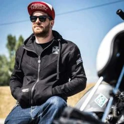 West Coast Choppers Cross Panel Zip Hoodie Schwarz -jacket shop 90 1132v 31