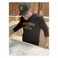 BSMC Bike Shed Moto Co Sweatshirt Schwarz -jacket shop 914901dk1