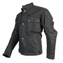 By City Belfast Waxed Jacke Schwarz