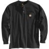Carhartt Heavyweight Longsleeve Henley Pocket Schwarz