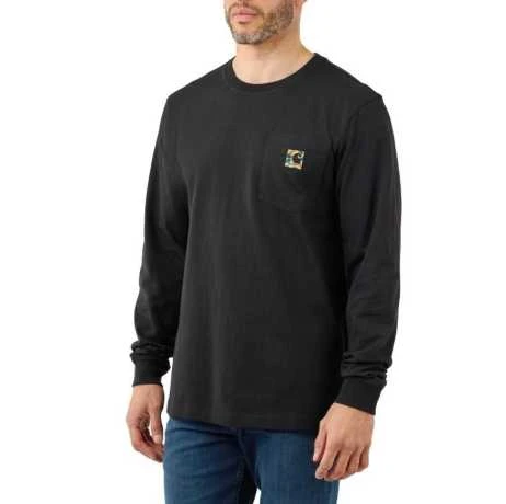 Carhartt Heavyweight Longsleeve Pocket Schwarz 2 Carhartt Heavyweight Longsleeve Pocket Schwarz – Bild 2