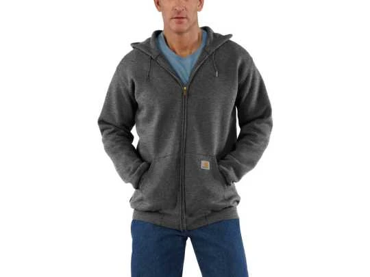 Carhartt Zip Hoodie Midweight Carbon Grau Meliert 2 Carhartt Zip Hoodie Midweight Carbon Grau Meliert – Bild 2