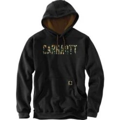 Carhartt Midweight Camo Logo Sweatshirt, Schwarz