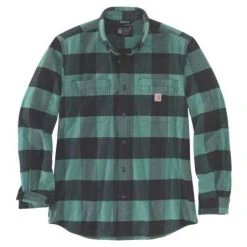 Carhartt Rugged Flex Midweight Flannelhemd Slate Grün