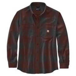 Carhartt Rugged Flex Midweight Flannelhemd Mineral Rot