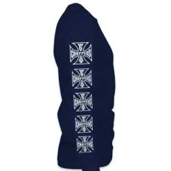 West Coast Choppers Og Logo Atx Longsleeve Navy Blau -jacket shop 923456v 41