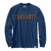 Carhartt Graphic Logo Longsleeve Dark Cobalt Blau
