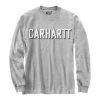 Carhartt Graphic Logo Longsleeve Grau Meliert