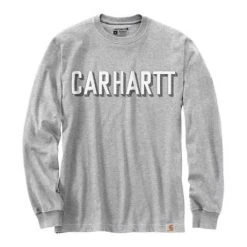 Carhartt Graphic Logo Longsleeve Grau Meliert