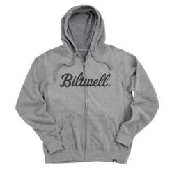 Biltwell Script Zip Hoodie Dunkelgrau