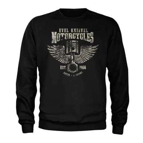 Evel Knievel Motorcycles Sweatshirt Schwarz 1 Evel Knievel Motorcycles Sweatshirt Schwarz