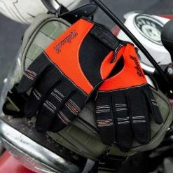 Biltwell Moto Gloves Handschuhe Orange / Schwarz -jacket shop 958027v 4