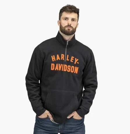 H-D Motorclothes Harley-Davidson Racer Font 1/4-Zip Pullover Schwarz 3 H-D Motorclothes Harley-Davidson Racer Font 1/4-Zip Pullover Schwarz – Bild 3