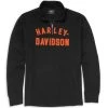 H-D Motorclothes Harley-Davidson Racer Font 1/4-Zip Pullover Schwarz