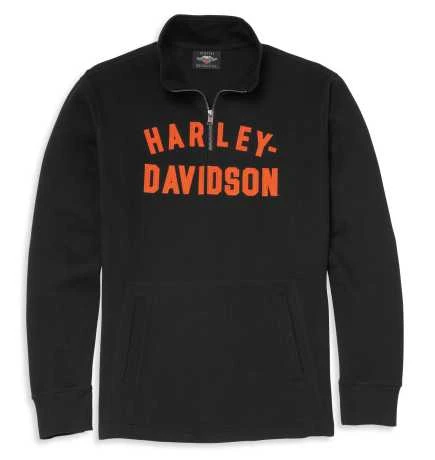 H-D Motorclothes Harley-Davidson Racer Font 1/4-Zip Pullover Schwarz 1 H-D Motorclothes Harley-Davidson Racer Font 1/4-Zip Pullover Schwarz