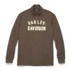 H-D Motorclothes Harley-Davidson Sweatshirt Racer Font 1/4-Zip Braun