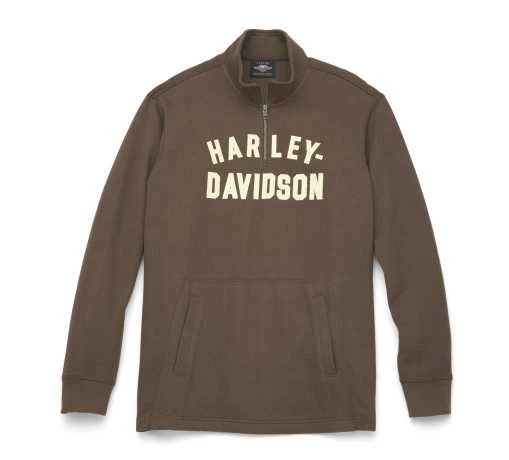 H-D Motorclothes Harley-Davidson Sweatshirt Racer Font 1/4-Zip Braun 1 H-D Motorclothes Harley-Davidson Sweatshirt Racer Font 1/4-Zip Braun