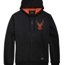 H-D Motorclothes Harley-Davidson Zip Hoodie Road Captain Schwarz