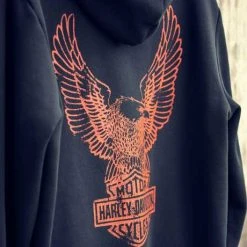 H-D Motorclothes Harley-Davidson Zip Hoodie Road Captain Schwarz -jacket shop 96008 23vm harley43