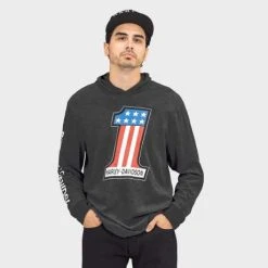 H-D Motorclothes Harley-Davidson Hoodie #1 Race Slub Schwarz 5 H-D Motorclothes Harley-Davidson Hoodie #1 Race Slub Schwarz -jacket shop 96011 22vm 3