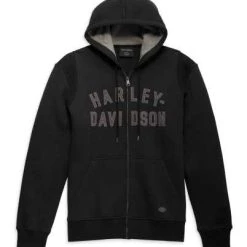 H-D Motorclothes Harley-Davidson Zip Hoodie Staple Schwarz