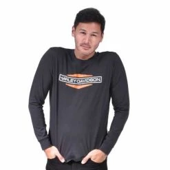 H-D Motorclothes Harley-Davidson Longsleeve Stacked Logo -jacket shop 96022 21vm 31