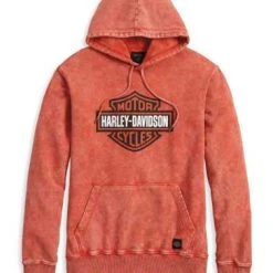 H-D Motorclothes Harley-Davidson Hoodie Westcoast Bar & Shield Vintage Orange
