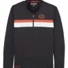 H-D Motorclothes Harley-Davidson Performance 1/4-Zip Pullover Schwarz