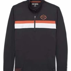 H-D Motorclothes Harley-Davidson Performance 1/4-Zip Pullover Schwarz