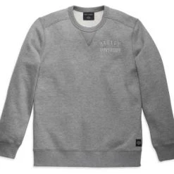 H-D Motorclothes Harley-Davidson Sweatshirt Staple Bestickt Grau Meliert