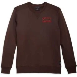 H-D Motorclothes Harley-Davidson Sweatshirt Staple Bestickt Java Braun