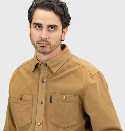 H-D Motorclothes Harley-Davidson Hemd Moleskin Solid Goldbraun 3 H-D Motorclothes Harley-Davidson Hemd Moleskin Solid Goldbraun – Bild 3