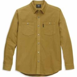 H-D Motorclothes Harley-Davidson Hemd Moleskin Solid Goldbraun