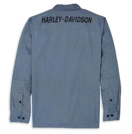 H-D Motorclothes Harley-Davidson Hemd Block Font Solid Mechanics Blau 2 H-D Motorclothes Harley-Davidson Hemd Block Font Solid Mechanics Blau – Bild 2