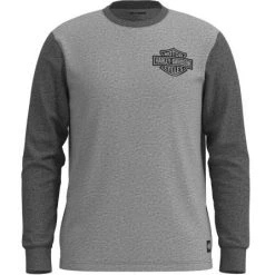 H-D Motorclothes Harley-Davidson Longsleeve Bar & Shield Colorblock Grau