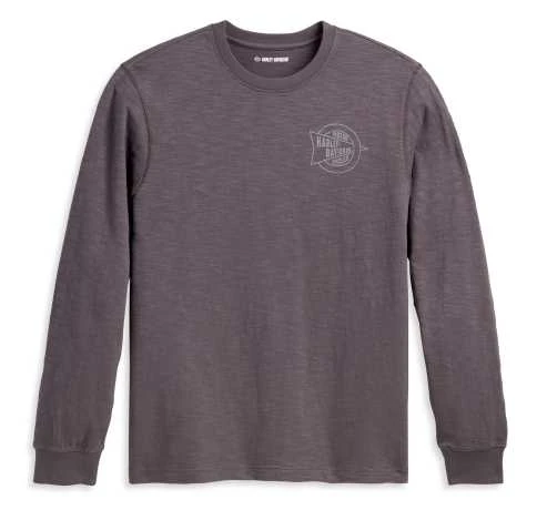 H-D Motorclothes Harley-Davidson Longsleeve Blackened Pearl Dunkelgrau 1 H-D Motorclothes Harley-Davidson Longsleeve Blackened Pearl Dunkelgrau