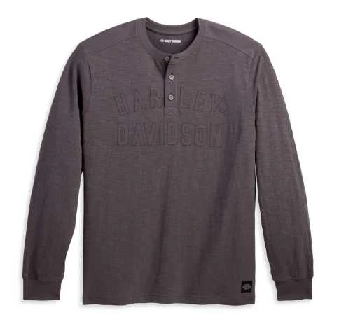 H-D Motorclothes Harley-Davidson Henley Shirt Rally Racer Dunkelgrau 1 H-D Motorclothes Harley-Davidson Henley Shirt Rally Racer Dunkelgrau