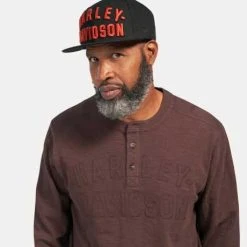 H-D Motorclothes Harley-Davidson Henley Shirt Rally Racer Braun 5 H-D Motorclothes Harley-Davidson Henley Shirt Rally Racer Braun -jacket shop 96089 23vm 3